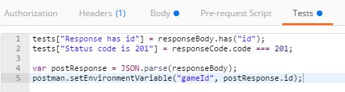 Tests tab